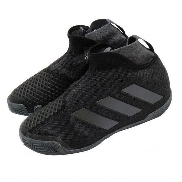 WOMEN'S adidas Stycon Laceless Clay Court Core Black FV2782 - Picture 11 of 11